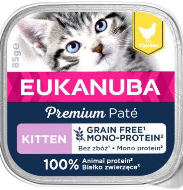 Eukanuba Kippen Pate Graanvrij Kitten Mono-Proteine 85 gr