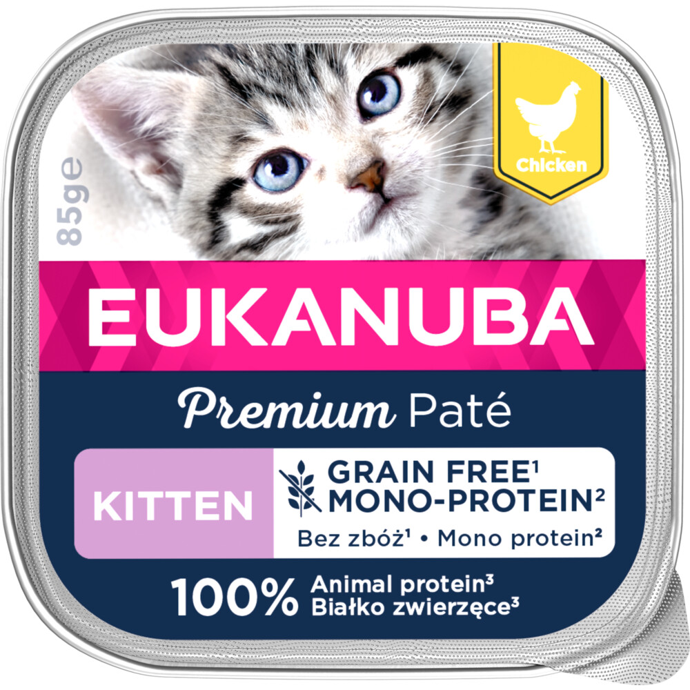 Eukanuba Kippen Pate Graanvrij Kitten Mono-Proteine 85 gr