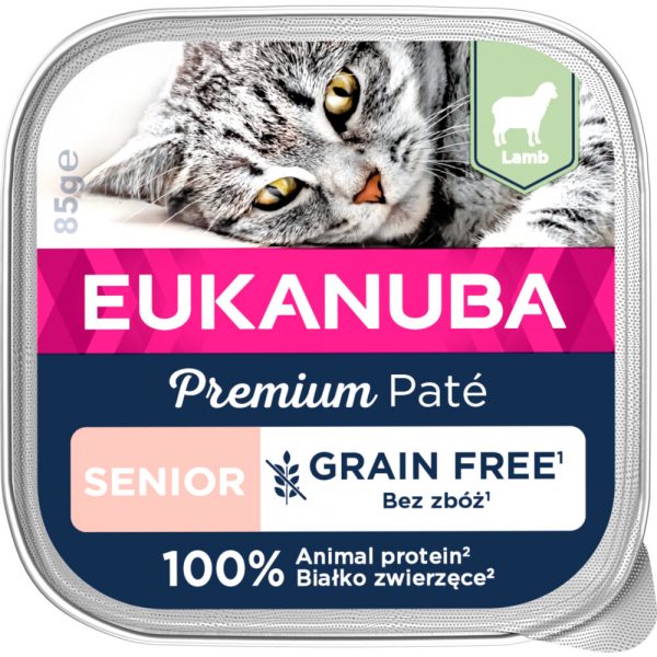 Eukanuba Lams Pate Graanvrij Senior Kat 85 gr