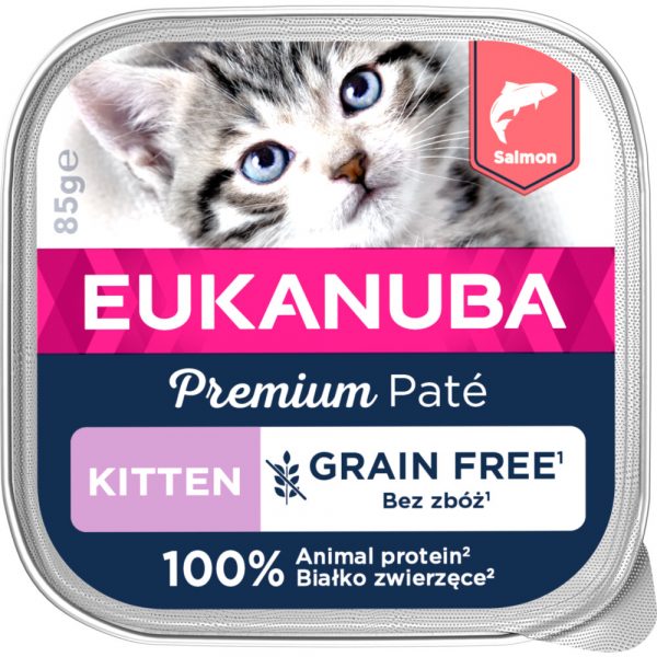 Eukanuba Zalm Pate Graanvrij Kitten 85 gr