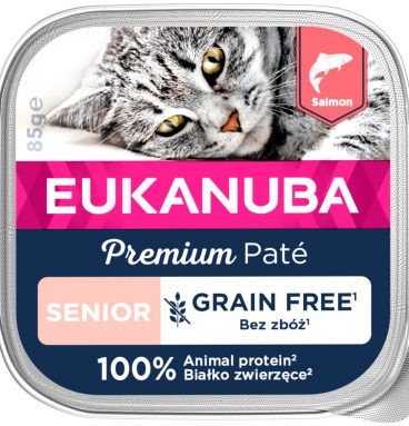 Eukanuba Zalm Pate Graanvrij Senior Kat 85 gr