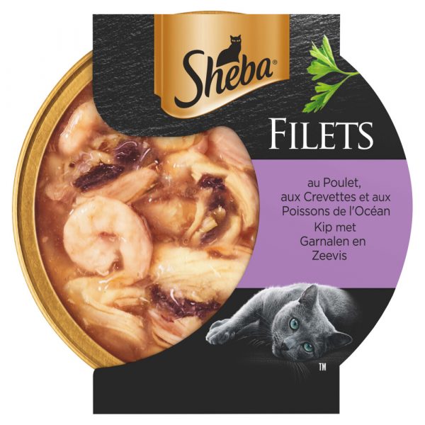 Sheba Filets Kip - Garnaal - Oceaanvis in Saus 60 gr