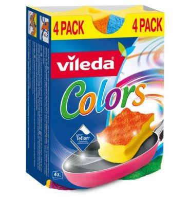 Vileda Schuursponzen Colors 4 stuks