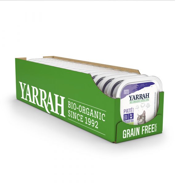 16x Yarrah Bio Kattenvoer Paté Kip - Kalkoen 100 gr