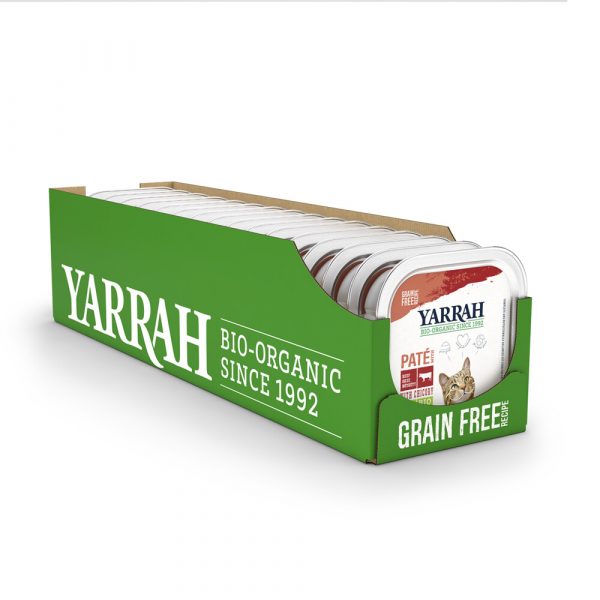 16x Yarrah Bio Kattenvoer Paté Rund - Kip 100 gr