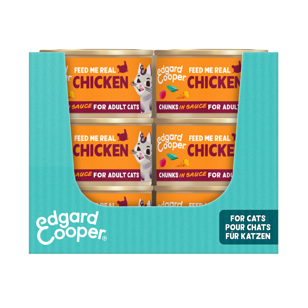 18x Edgard&Cooper Kattenvoer Chunks Kip 85 gr