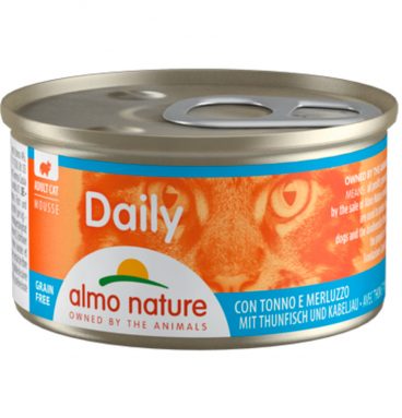 Almo Nature Daily Mousse Kattenvoer Tonijn - Kabeljauw 85 gr