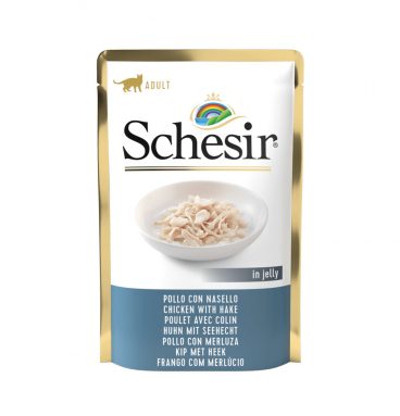 20x Schesir Kattenvoer Kip - Heek in Gelei 85 gr