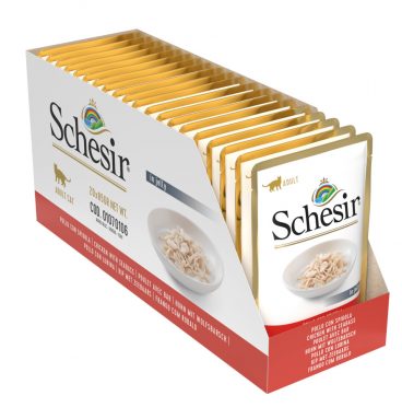 20x Schesir Kattenvoer Kip - Zeebaars in Gelei 85 gr