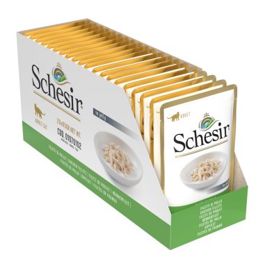 20x Schesir Kattenvoer Kipfilet in Gelei 85 gr