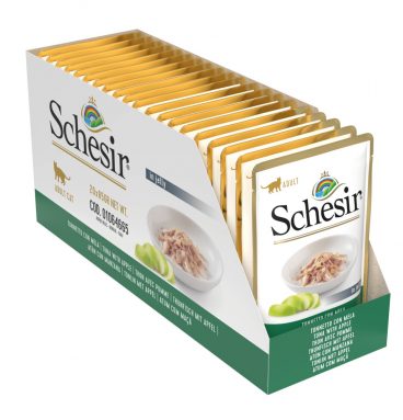 20x Schesir Kattenvoer Tonijn - Appel in Gelei 85 gr