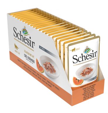 20x Schesir Kattenvoer Tonijn - Papaya in Gelei 85 gr