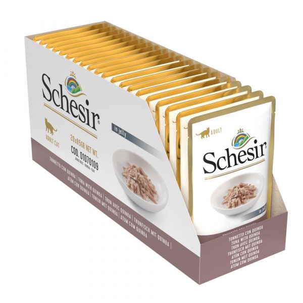 20x Schesir Kattenvoer Tonijn - Quinoa in Gelei 85 gr