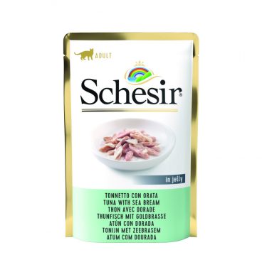 Schesir Kattenvoer Tonijn - Zeebrasem in Gelei 85 gr