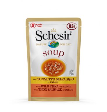 20x Schesir Kattenvoer Wilde Tonijn - Papaya Soup 85 gr