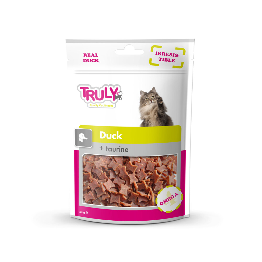 20x Truly Cat Snacks Eend met Taurine 50 gr