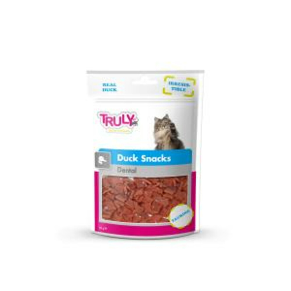 20x Truly Cat Snacks Mondverzorging met Eend 50 gr