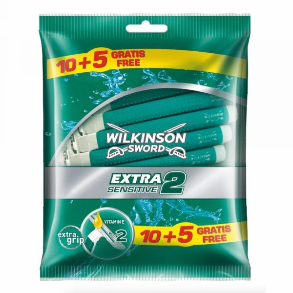 Wilkinson Sword Wegwerpscheermesjes Extra 2 Sensitive 15 stuks