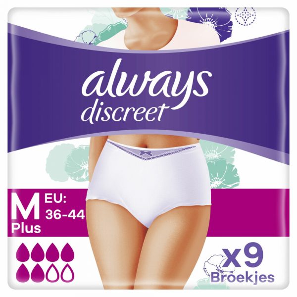 4x Always Discreet Broekjes M 9 stuks