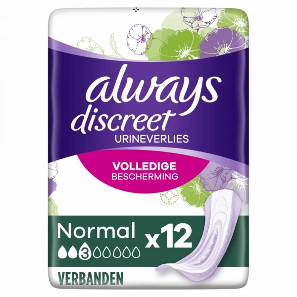 2+1 gratis: Always Discreet Incontinentieverband Normaal 12 stuks