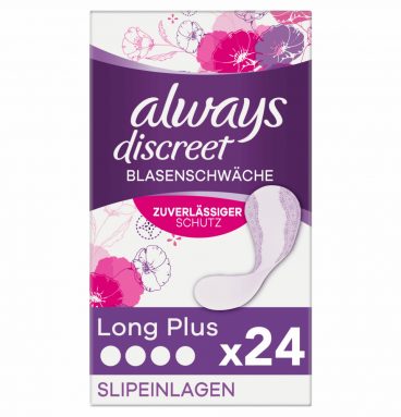 4x Always Discreet Long+ Inlegkruisjes Urineverlies 24 stuks