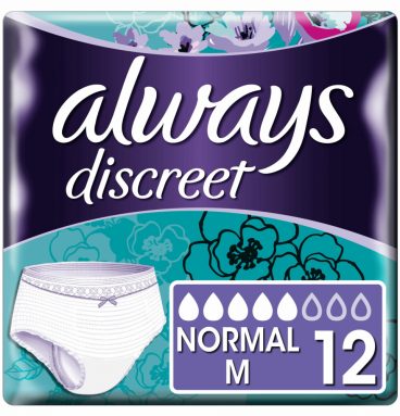 2+1 gratis: Always Discreet Underwear Normal M 12 stuks