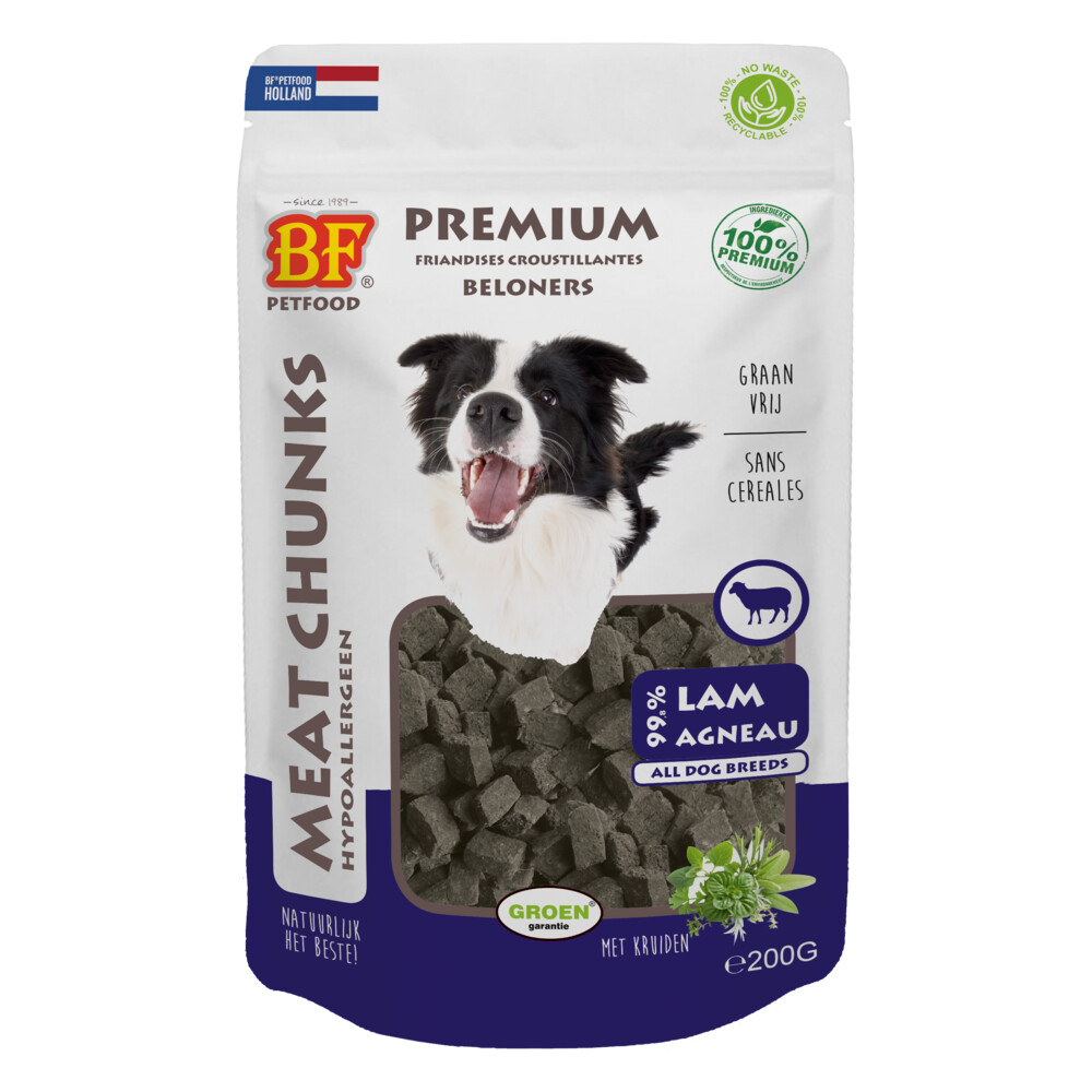 2+1 gratis: BF Petfood Meat Chunks Lam 200 gr