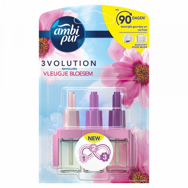 9x Ambi Pur 3volution Vleugje Bloesem Navulling 20 ml