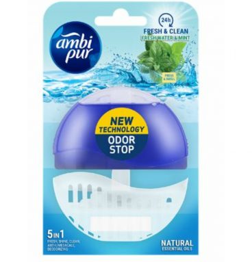 12x Ambi Pur Toiletblok Starterkit 5in1 Fresh Water&Mint