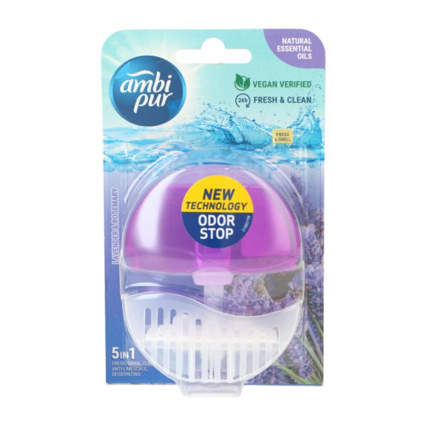 12x Ambi Pur Toiletblok Starterkit 5in1 Lavender&Rosemary