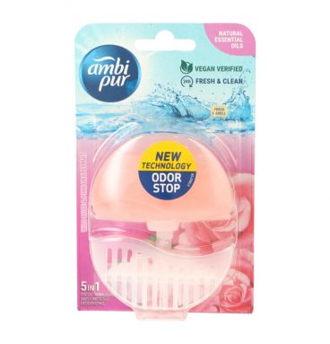 12x Ambi Pur Toiletblok Starterkit 5in1 Wild Rose&Pink Grapefruit