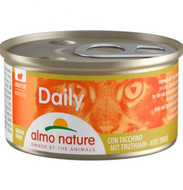 24x Almo Nature Daily Mousse Kattenvoer Kalkoen 85 gr