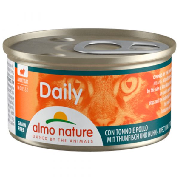 Almo Nature Daily Mousse Kattenvoer Tonijn - Kip 85 gr