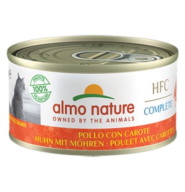 24x Almo Nature HFC Complete Kattenvoer Kip - Wortel 70 gr