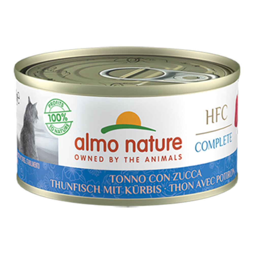 24x Almo Nature HFC Complete Kattenvoer Tonijn - Pompoen 70 gr