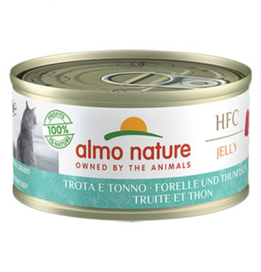 24x Almo Nature HFC Jelly Kattenvoer Forel en Tonijn 70 gr