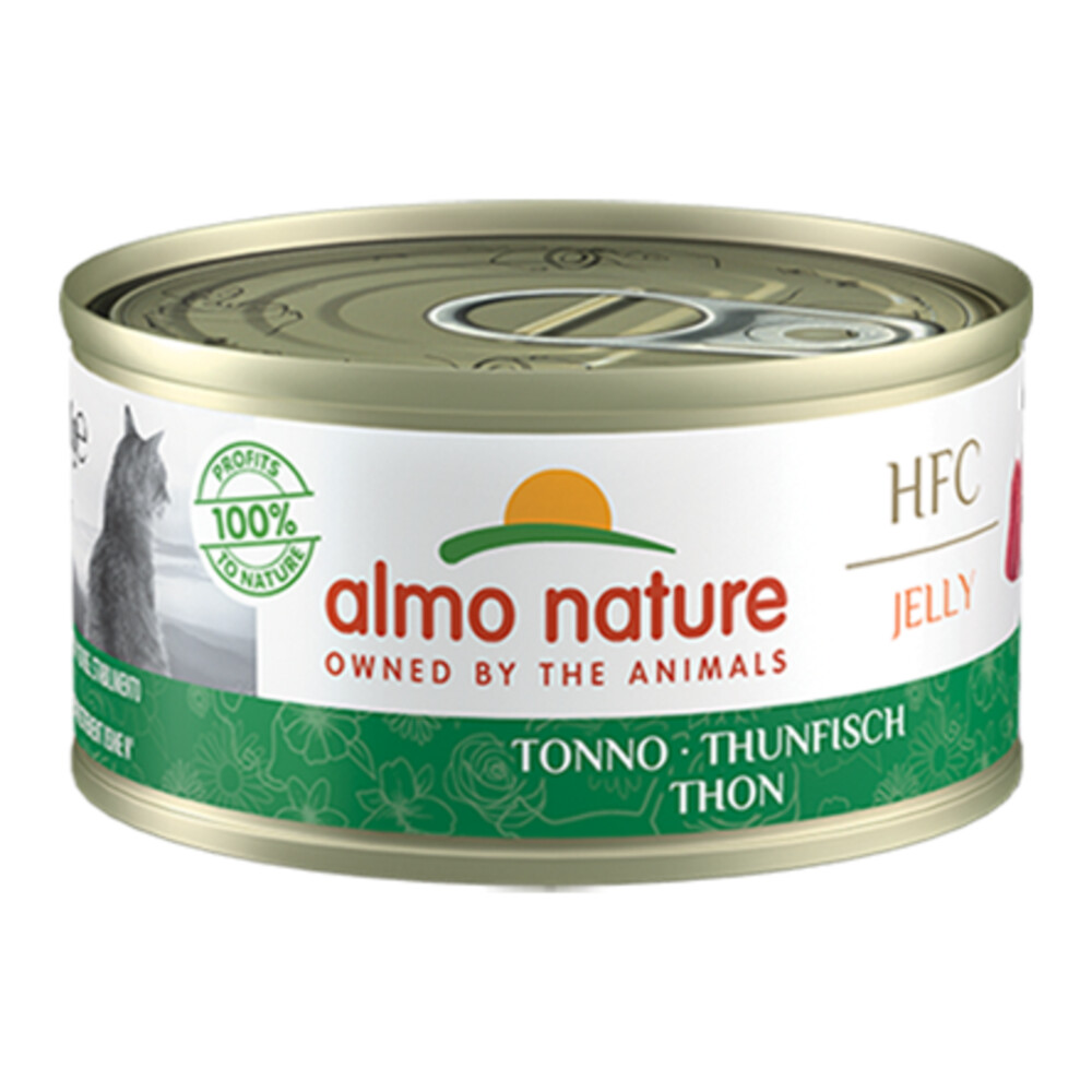 24x Almo Nature HFC Jelly Kattenvoer Tonijn 70 gr