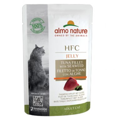 24x Almo Nature HFC Jelly Kattenvoer Tonijnfilet - Algen 55 gr