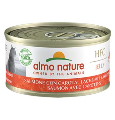 24x Almo Nature HFC Jelly Kattenvoer Zalm - Wortel 70 gr