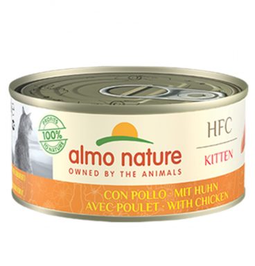 24x Almo Nature HFC Kitten Kattenvoer Kip 150 gr