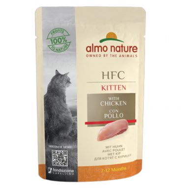 24x Almo Nature HFC Kitten Kattenvoer Kip 55 gr