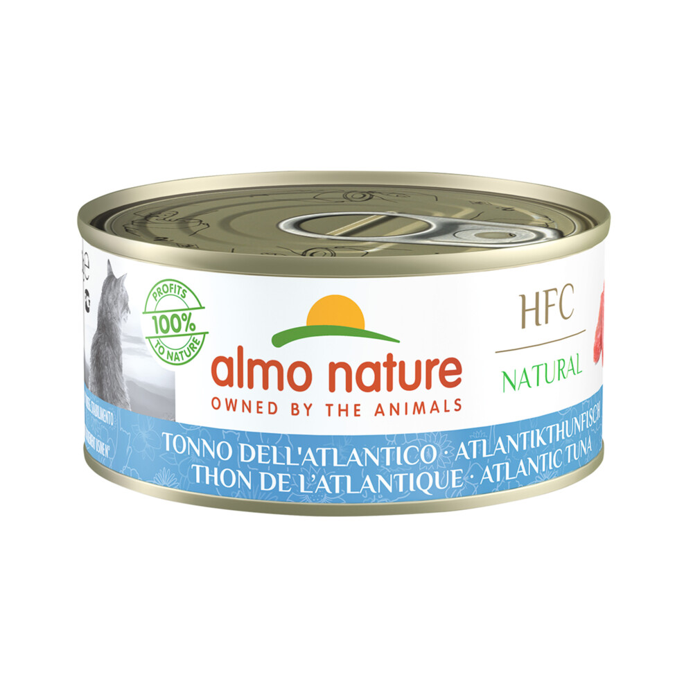 24x Almo Nature HFC Natural Kattenvoer Atlantische Oceaan Tonijn 150 gr