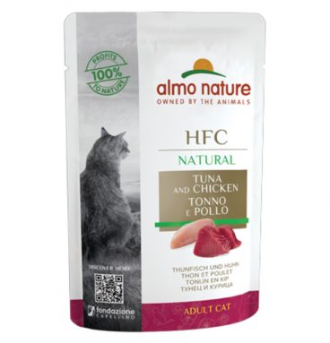 24x Almo Nature HFC Natural Kattenvoer Tonijn - Kip 55 gr