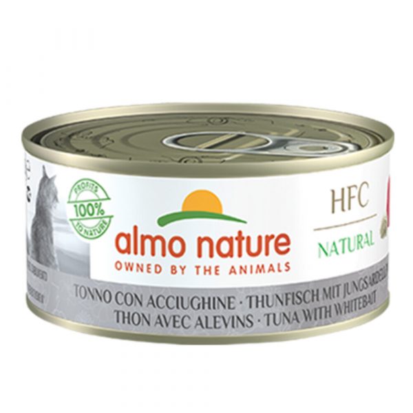 24x Almo Nature HFC Natural Kattenvoer Tonijn&Ansjovis 150 gr