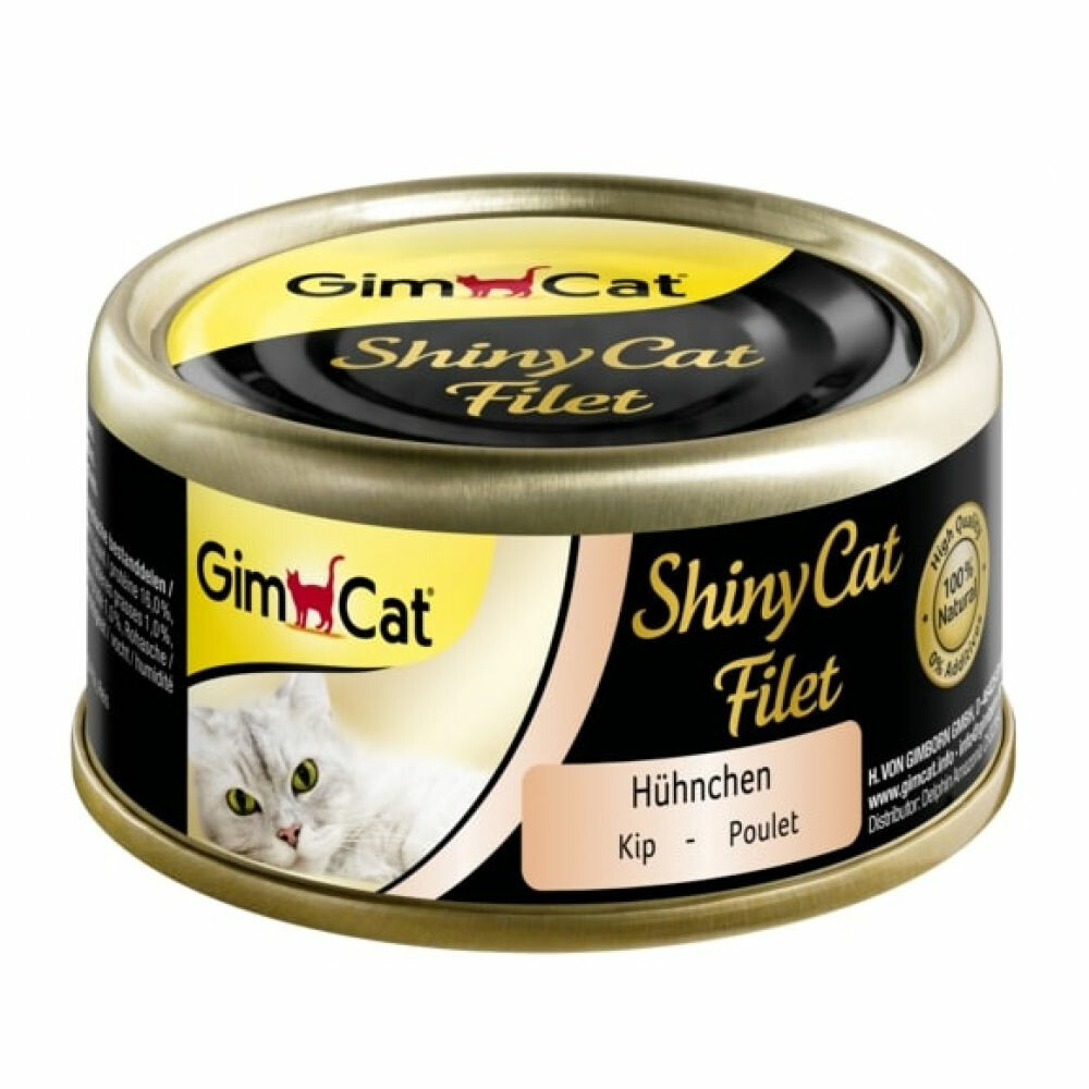 24x GimCat ShinyCat Filet kip 70 gr