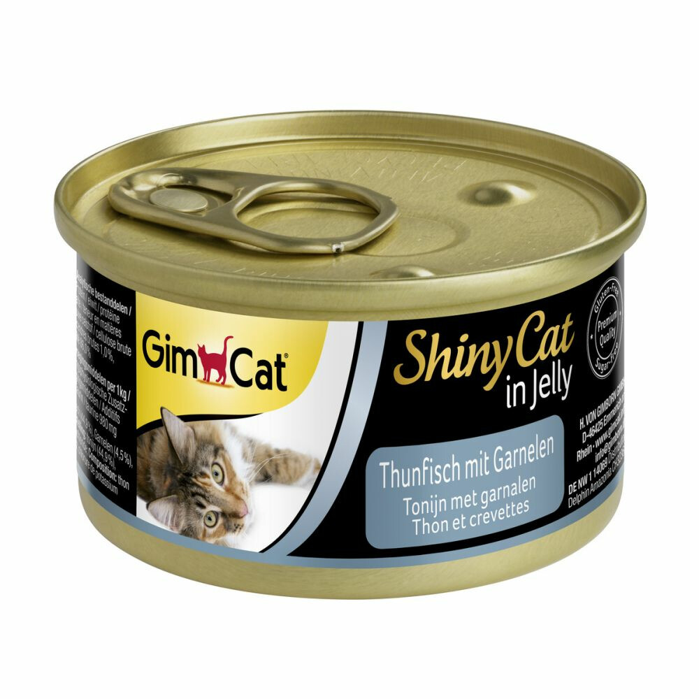 GimCat Shinycat in Jelly Tonijn - Garnalen 70 gr