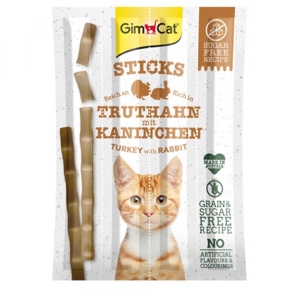 GimCat Sticks Kalkoen - Konijn 4 stuks