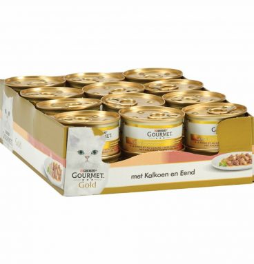 24x Gourmet Gold Fijne Hapjes Kalkoen - eend 85 gr