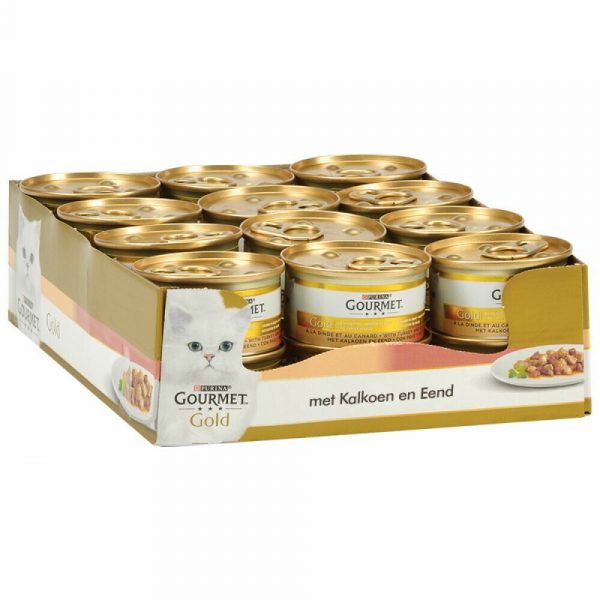 24x Gourmet Gold Fijne Hapjes Kalkoen - eend 85 gr