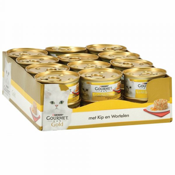 24x Gourmet Gold Hartig Torentje Kip - Wortel 85 gr